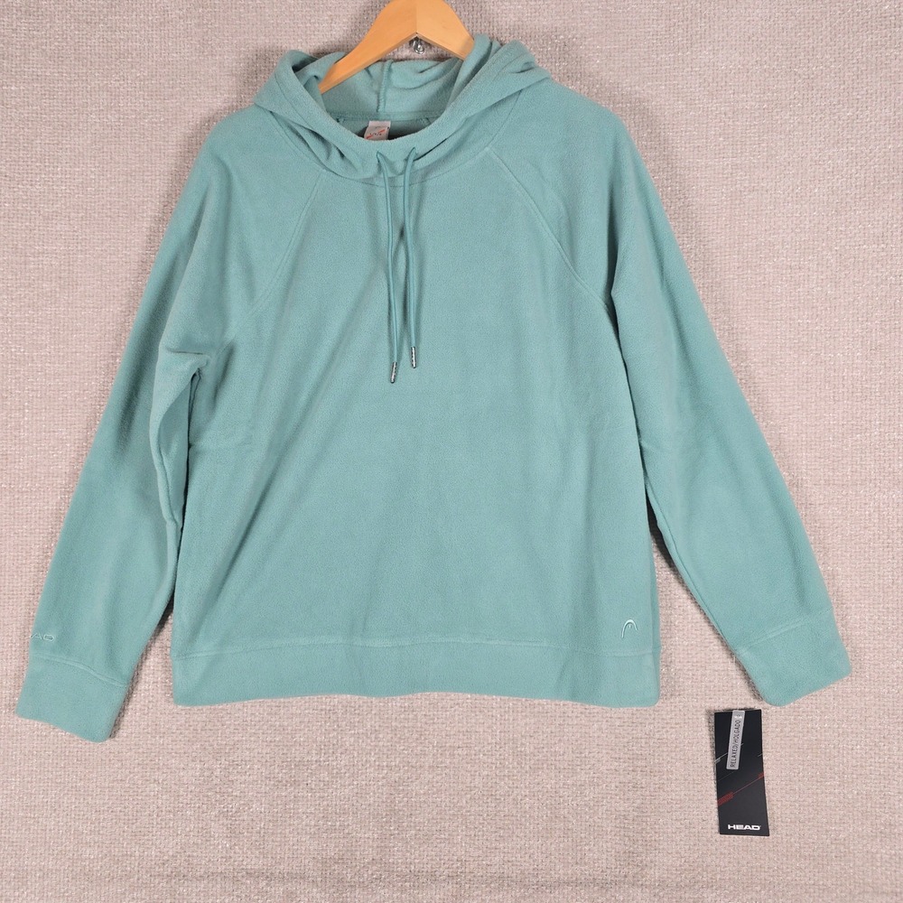 HEAD Astir Cozy Hoodie Canton Teal Fleece Pullover HEW243TL15011 Women's L New
